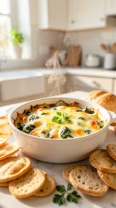 Warm Baked Spinach Artichoke Dip