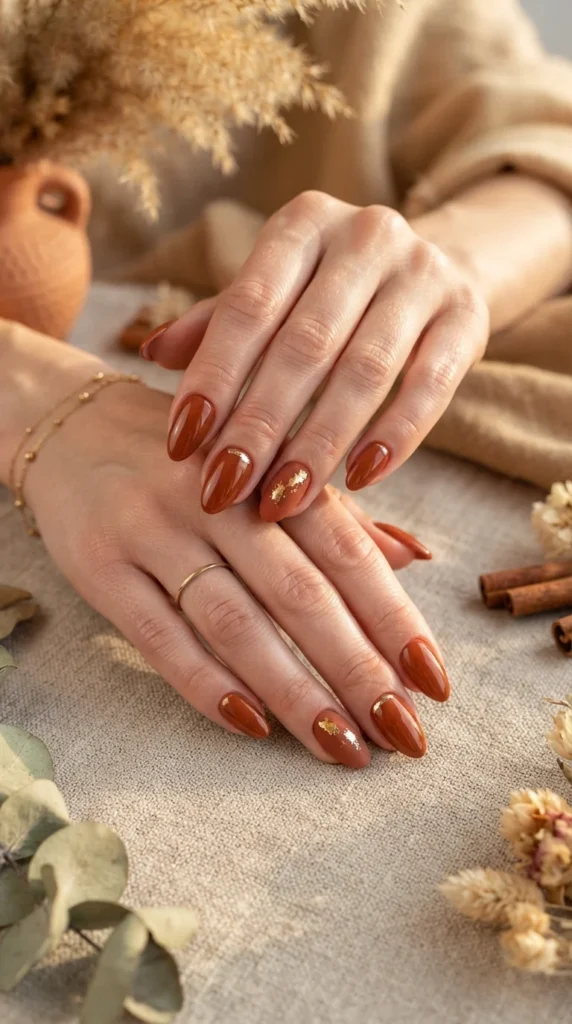Warm Terracotta Nails