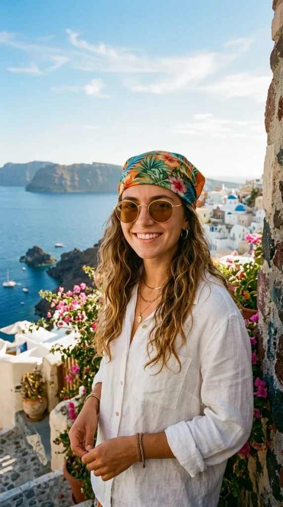 10. Bandana Headscarf Style for Vacation Hair