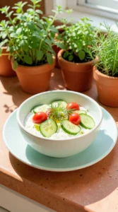 Savory Cottage Cheese Bowl with Cucumber & Dill