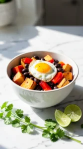 Southwest Sweet Potato & Black Bean Hash