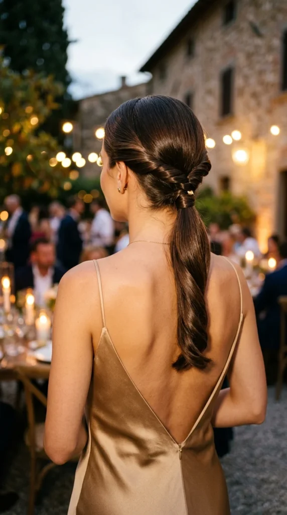 11. Low Twisted Ponytail for Elegant Summer Hairstyles