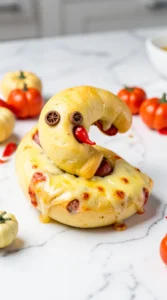 Scary Sausage & Cheese Stuffed Crescent Snakes