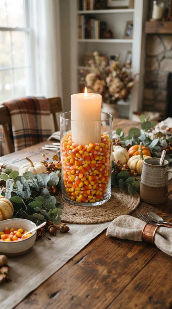 DIY Candy Corn Vase Filler