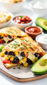 Black Bean and Sweet Corn Skillet Quesadillas