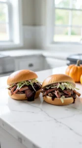 Bloody BBQ Pulled Pork Sliders