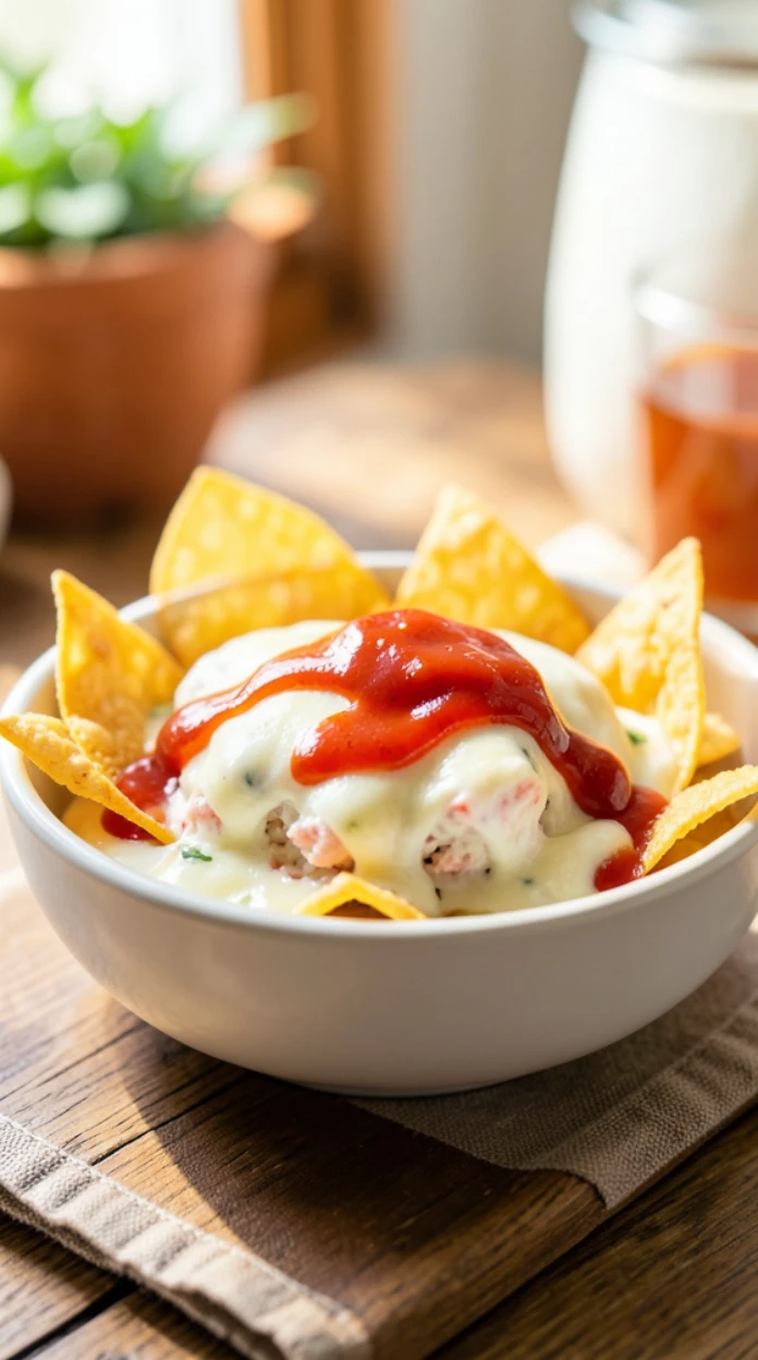Crab Rangoon Dip with Sweet Chili Drizzle