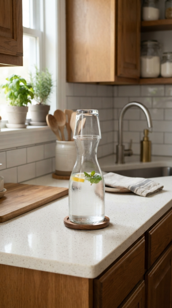 A Glass Carafe of Fresh Water