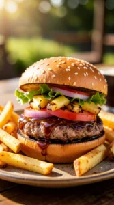 Teriyaki Pineapple Turkey Burgers
