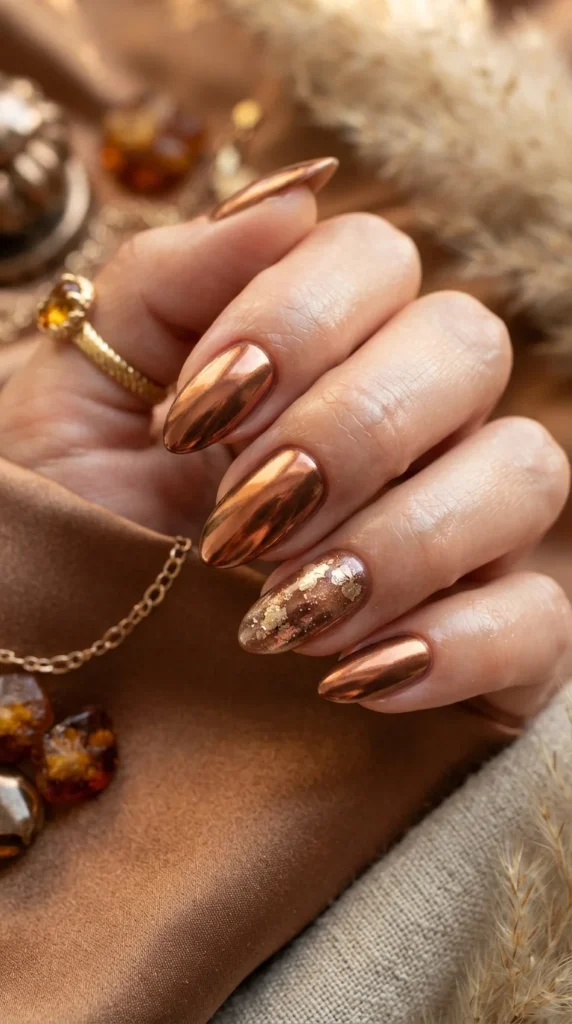 Bronze Metallic Nails