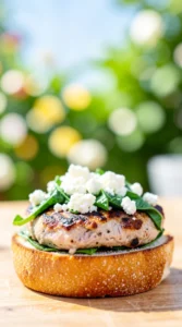 15. Grilled Mediterranean Turkey Burgers with Feta