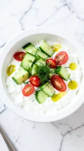 Savory Cottage Cheese Bowl with Cucumber & Dill
