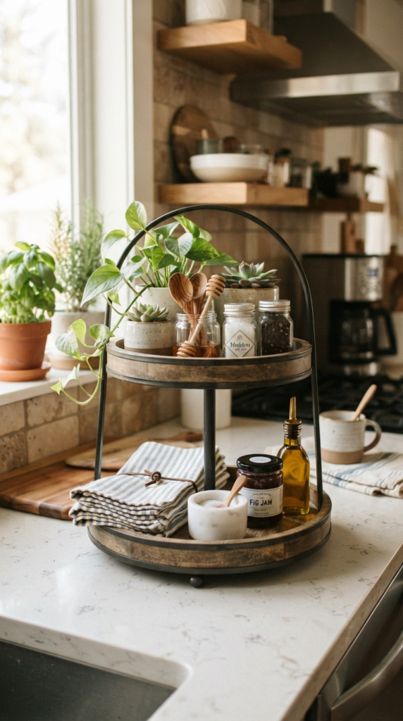 A Tiered Tray for Vertical Storage