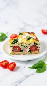 Turkey Sausage & Spinach Egg Bake