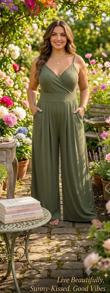 CIDER Plus Size Spaghetti Strap Overalls