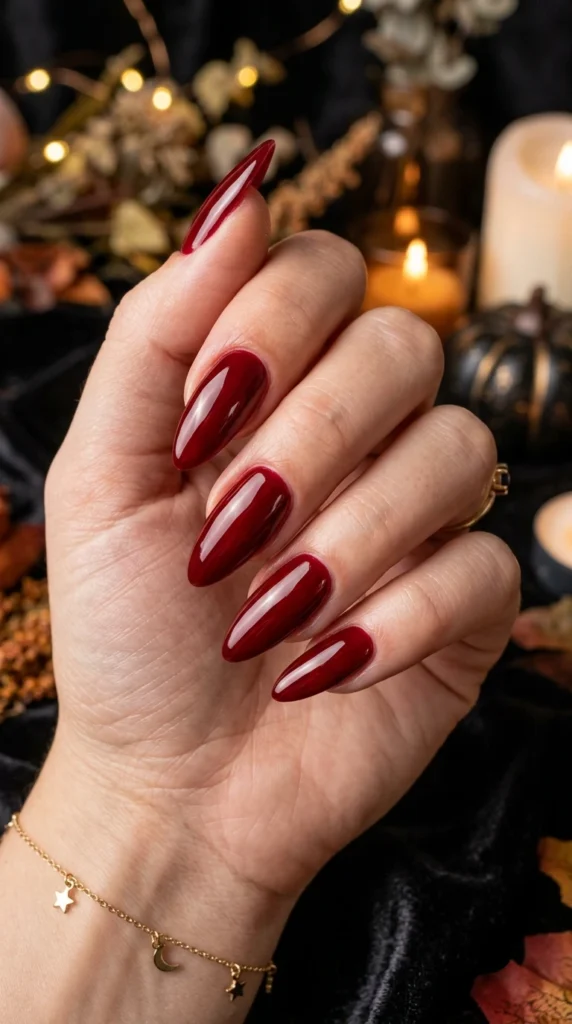 Candy Apple Red Spooky Nails