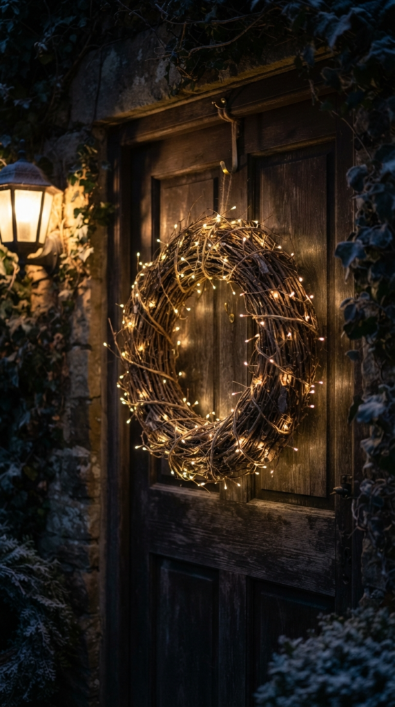 Sparkling Fairy Light Twig Wreath