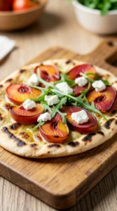 Grilled Peach and Prosciutto Flatbread