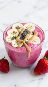 PB & J Chia Seed Smoothie Bowls