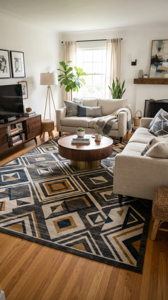 Add a Statement Area Rug