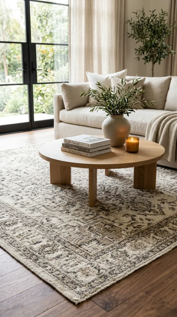Anchor the Space with a Plush Area Rug