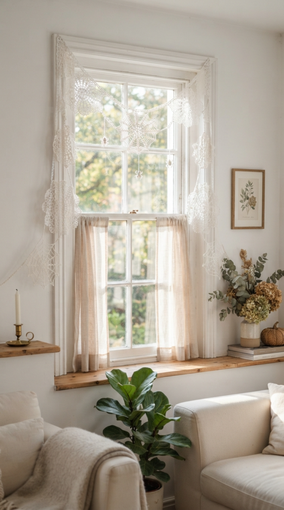 Spider Web Doily Garland