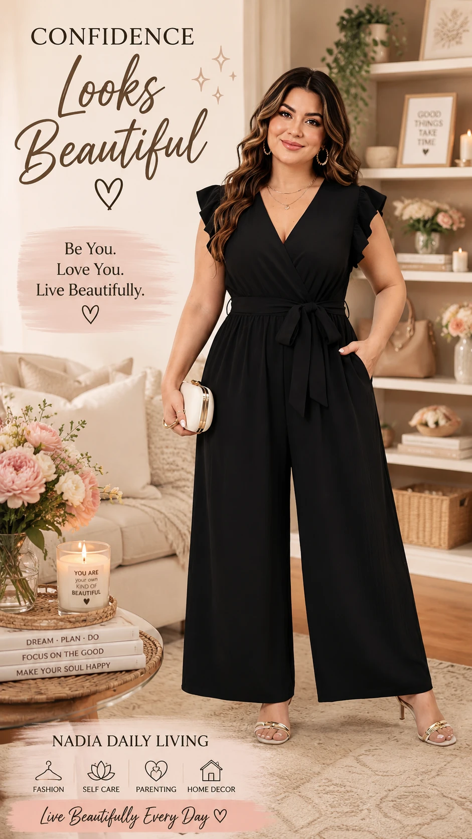2. Plus Size Formal Jumpsuits Rompers Outfits for Curvy Women