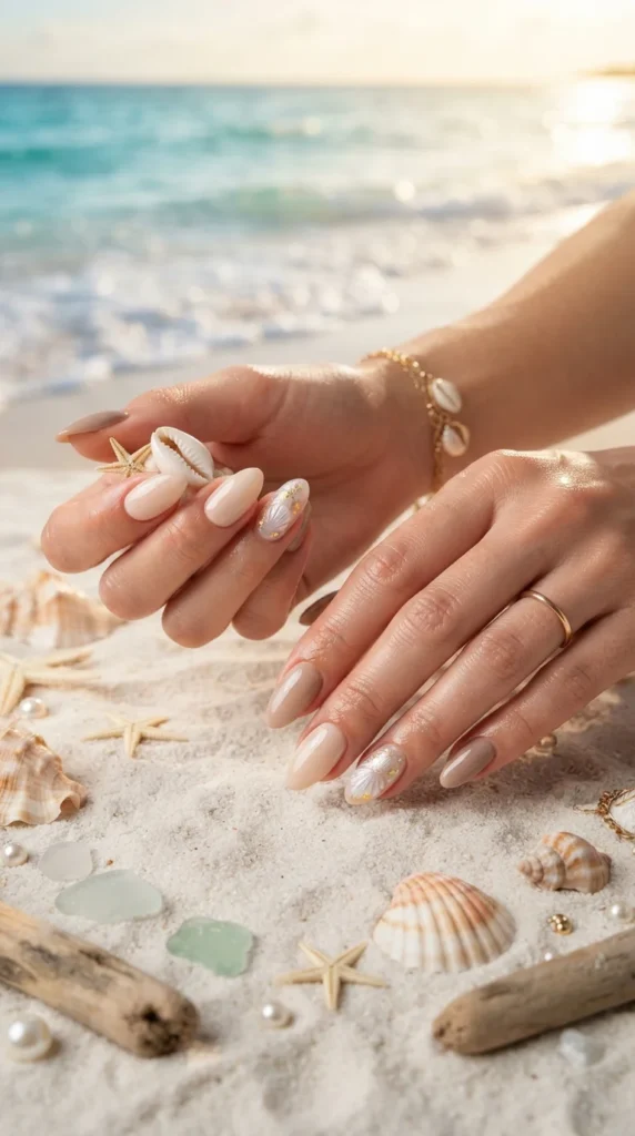 Sandy Beach Nude Nails
