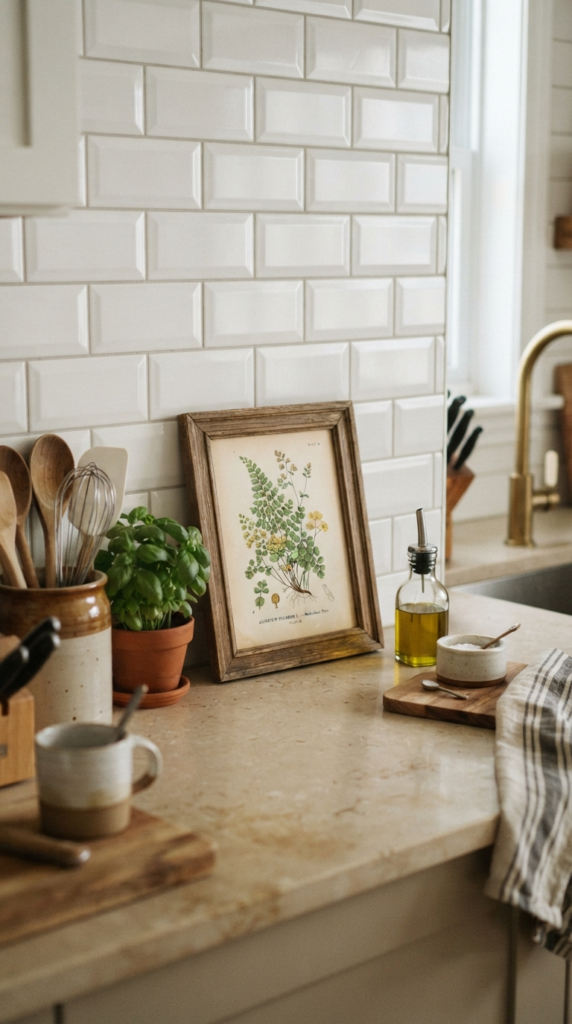 A Small Framed Vintage Kitchen Art Piece