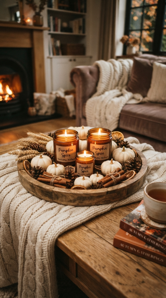 Spiced Pumpkin Candle Display