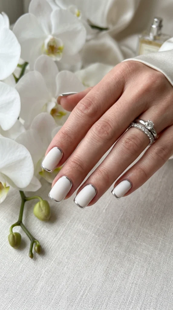 Neon White Elegant Nails