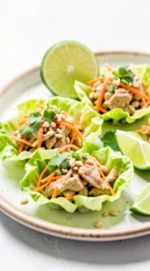Thai Peanut Chicken Lettuce Wraps