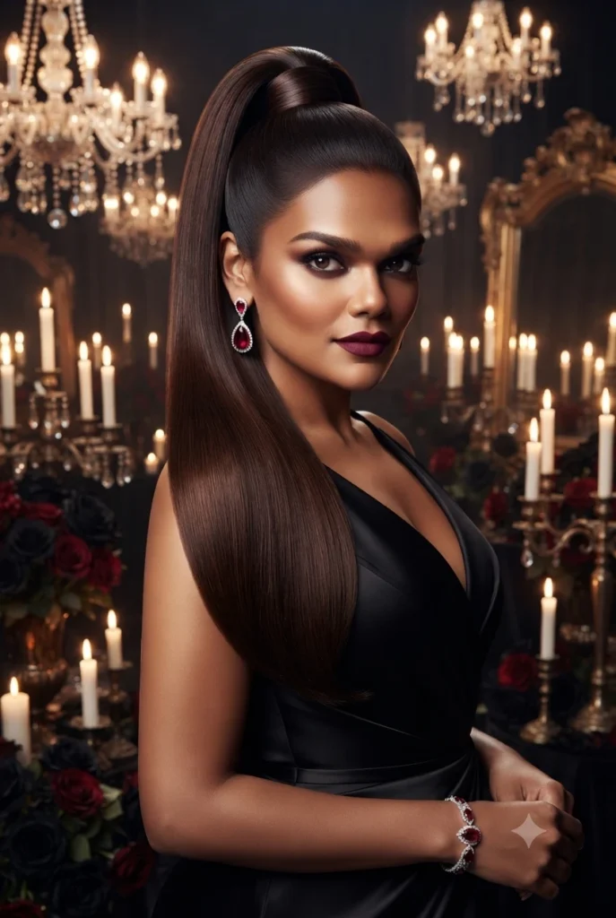 20. Sleek Vampire Ponytail