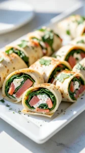 Spicy Smoked Salmon Pinwheels
