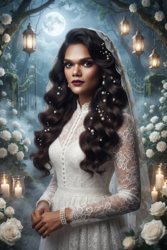 Curly Ghost Bride Hair