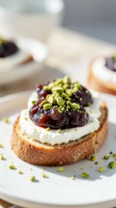 Herbed Goat Cheese & Fig Jam Crostini