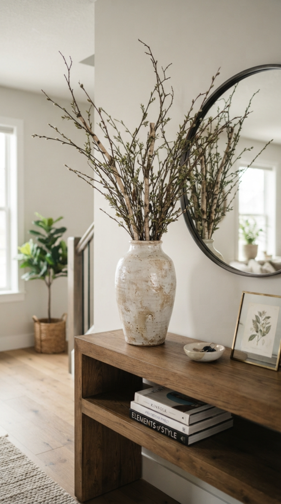 Add a Vase With Faux Florals or Branches