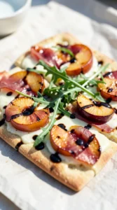 Grilled Peach & Prosciutto Flatbread