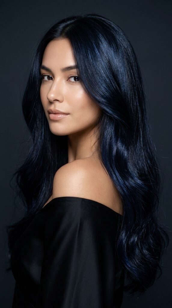 Raven Black with Blue Shimmer