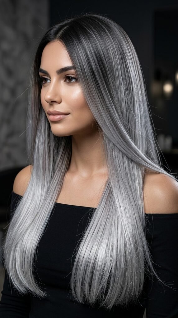 Full Moon Silver Ombre