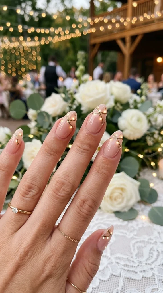 Fairy Light Wedding Nail Ideas
