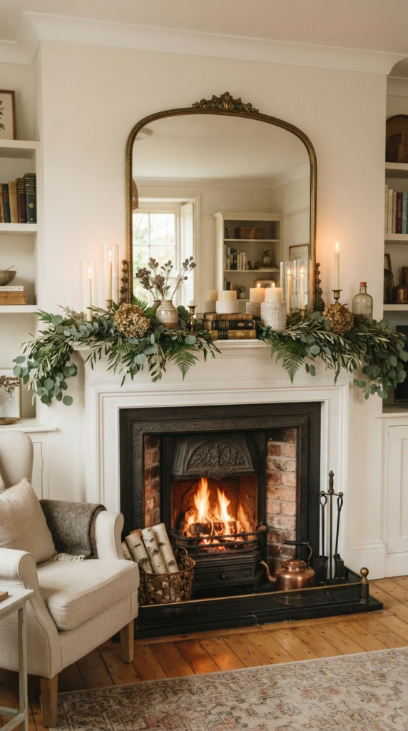 Add a Fireplace Mantel Styling Moment
