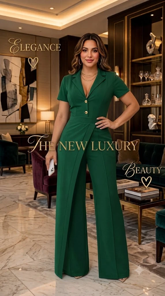 SeNight Long Sleeve Mock Neck Formal Jumpsuit
