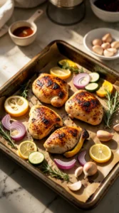 Sheet Pan Lemon Herb Chicken Breasts and Squash