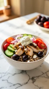 Greek Chicken Gyro Bowls