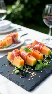 Prosciutto-Wrapped Melon Bites