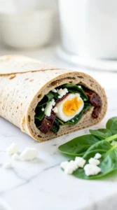 Spinach, Feta & Egg White Meal Prep Wraps
