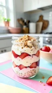 Strawberry Shortcake Overnight Oats