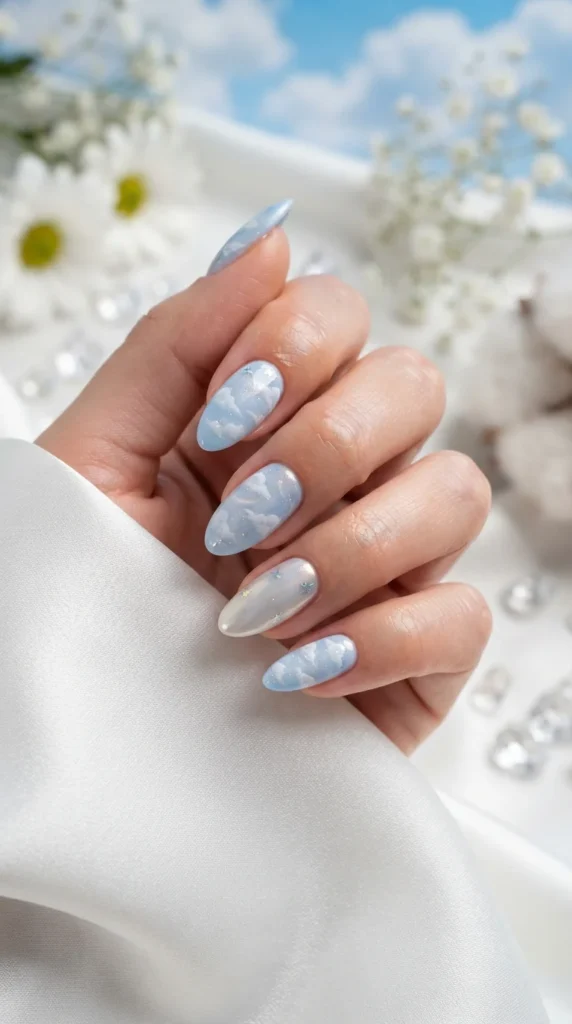 Cloudy Sky Nails