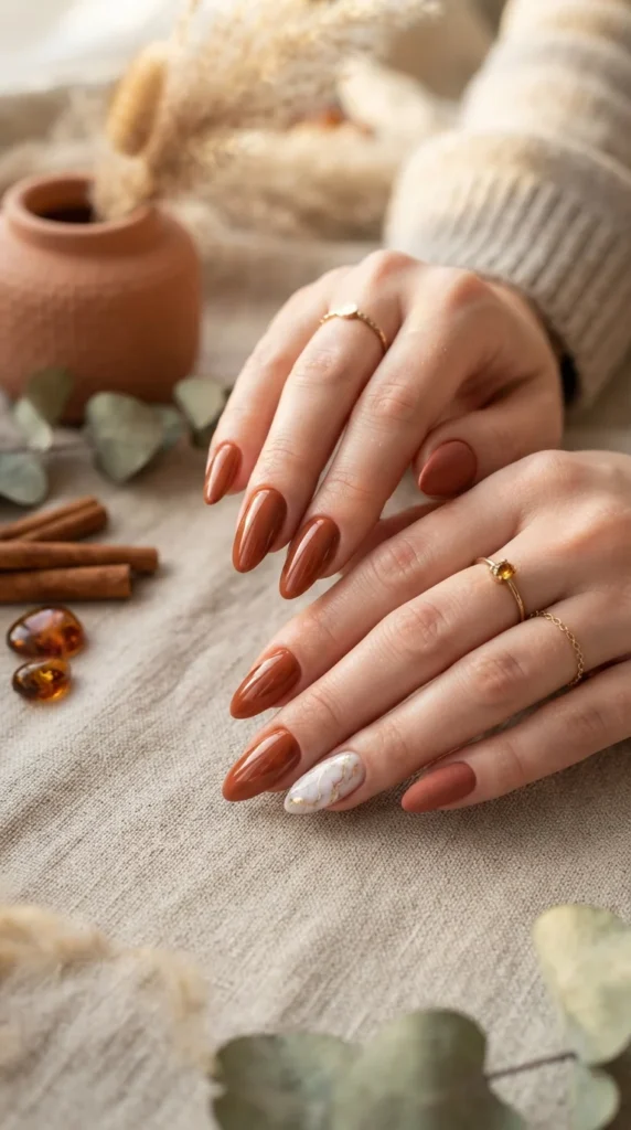 Warm Terracotta Nails